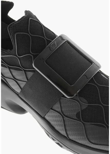 Sneakers Roger Vivier Slip-On Sneakers Run Glossy With Front Buckle Black Femei (BM 19769366) 4