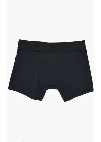 Lenjerie intima Palm Angels Set Of 2 Pairs Of Stretch Cotton Boxers With Logo Elastic Ba Blue Barbati (BM 19769372) 4