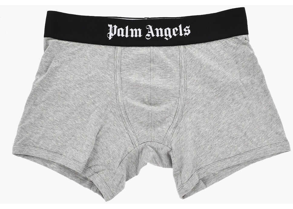 Chiloti Palm Angels Set Of 3 Solid-Color Boxer Briefs With Branded Waistband Black & White Barbati (BM 19769381) 2