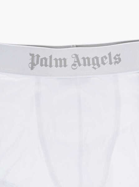 Chiloti Palm Angels Set Of 2 Solid-Color Boxer Briefs With Branded Waistband White Barbati (BM 19769396) 2