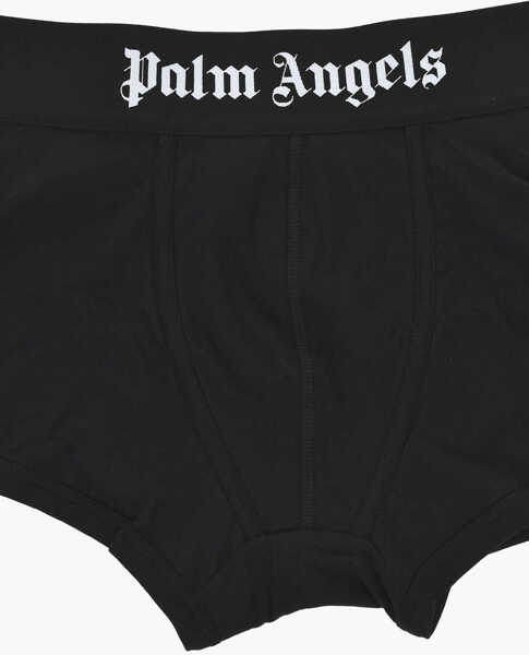 Chiloti Palm Angels Set Of 2 Solid-Color Boxer Briefs With Logo Band Black Barbati (BM 19769399) 3