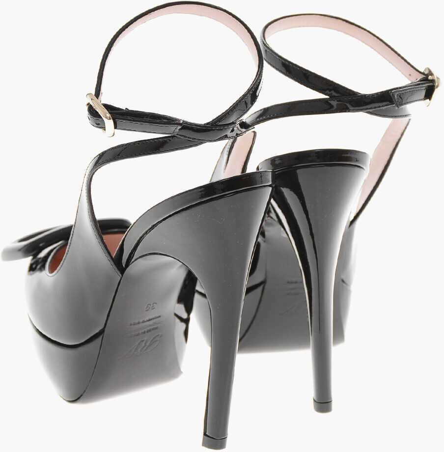 Pantofi stiletto Roger Vivier Patent Platform Slingbacks Choc Buckle 13Cm Black Femei (BM 19769402) 2