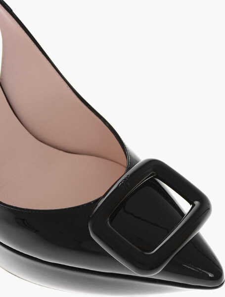 Pantofi stiletto Roger Vivier Patent Platform Slingbacks Choc Buckle 13Cm Black Femei (BM 19769402) 4