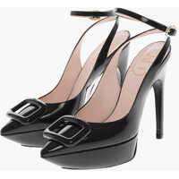 Pantofi stiletto Patent Platform Slingbacks Choc Buckle 13Cm Femei