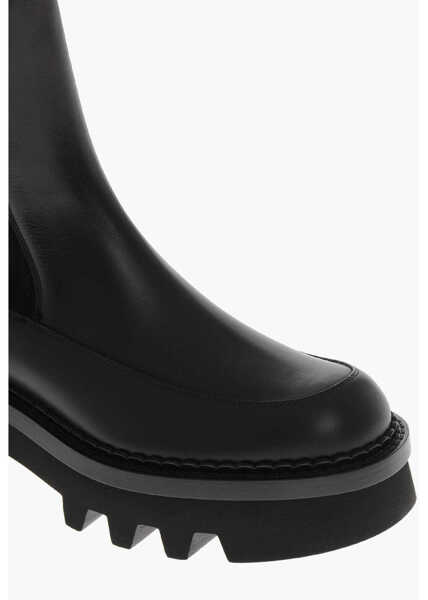 Botine Chloe Leather Chelsea Ankle Boots Owena With Lug Sole Black Femei (BM 19769408) 4