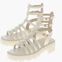 Sandale fara toc Leather Sandals Bay With Lug Sole Femei