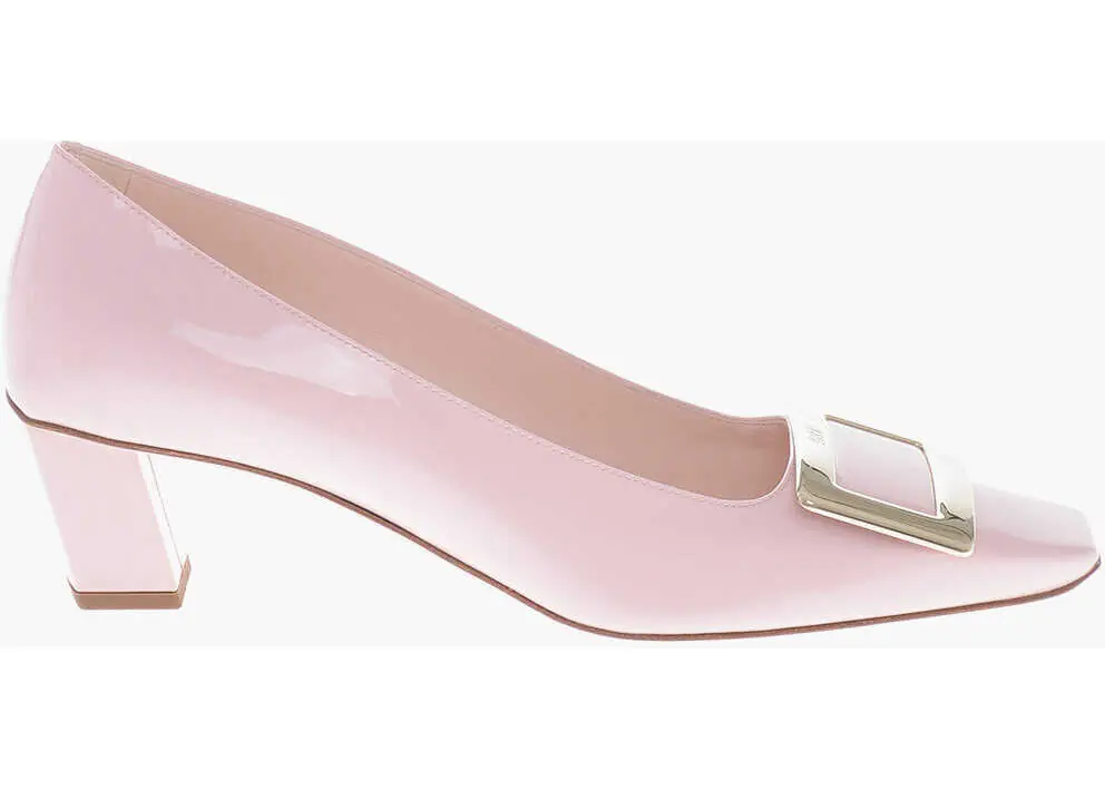 Pantofi stiletto Roger Vivier Patent Pumps Belle Vivier With Front Buckle 5Cm Pink Femei (BM 19769429) 3