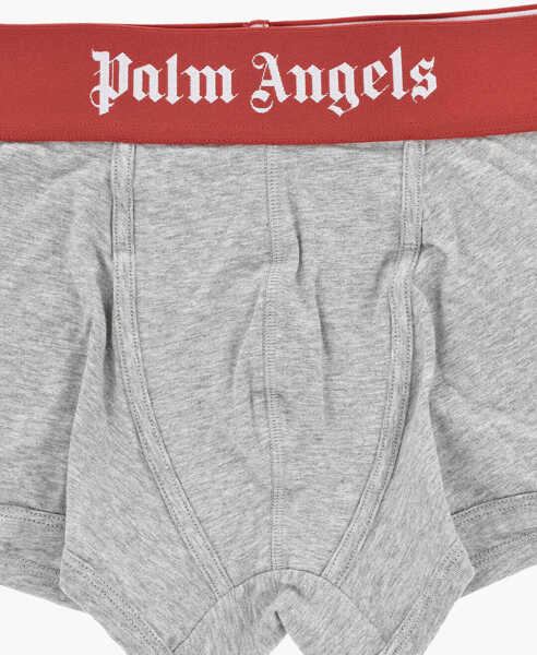 Chiloti Palm Angels Set Of 2 Solid-Color Boxer Briefs With Branded Waistband White Barbati (BM 19769432) 3