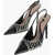 Gucci Patent Slingback Pumps With Jewel Detail 11Cm Black