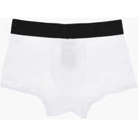 Chiloti Palm Angels pentru Barbati - Chiloti Palm Angels Set Of 2 Stretch Cotton Boxer Briefs With Branded Elastic Wa White Barbati (BM 19769501) - B-mall.ro
