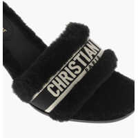 Sandale cu toc Dior Dama - Sandale cu toc Dior Eco-Fur Sandals Dway With Front Logo 9Cm Black Femei (BM 19769519) - B-mall.ro