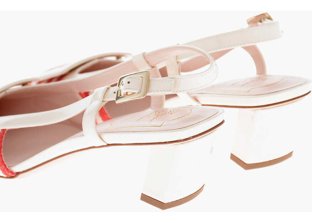 Pantofi stiletto Roger Vivier Canvas Pumps Lacquered With Awning Motif 5Cm Red Femei (BM 19769528) 2