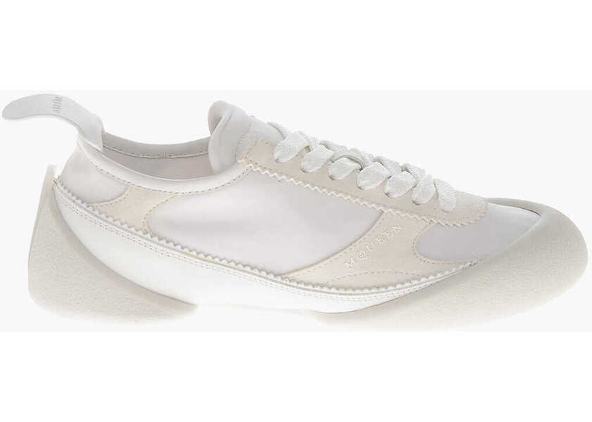 Sneakers Alexander McQueen Satin And Leather Sneakers Return With Rubber Toe White Femei (BM 19769531) 3