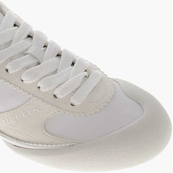 Sneakers Alexander McQueen Satin And Leather Sneakers Return With Rubber Toe White Femei (BM 19769531) 4
