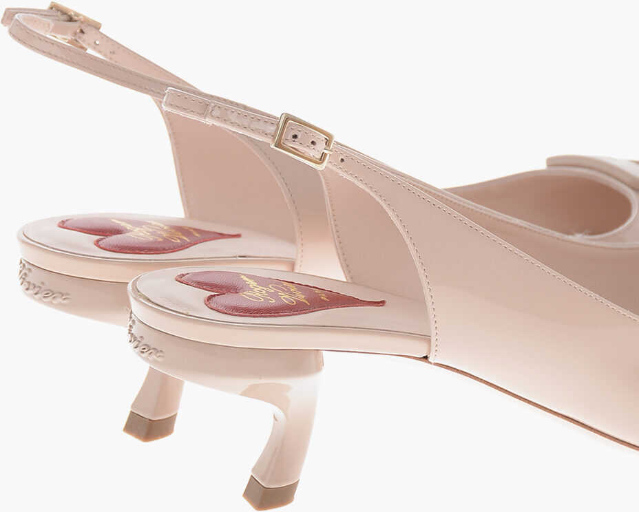 Pantofi stiletto Roger Vivier Patent Slingback Pumps Virgule 6Cm Pink Femei (BM 19769540) 2