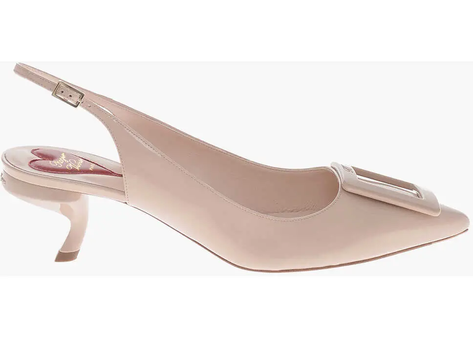Pantofi stiletto Roger Vivier Patent Slingback Pumps Virgule 6Cm Pink Femei (BM 19769540) 3