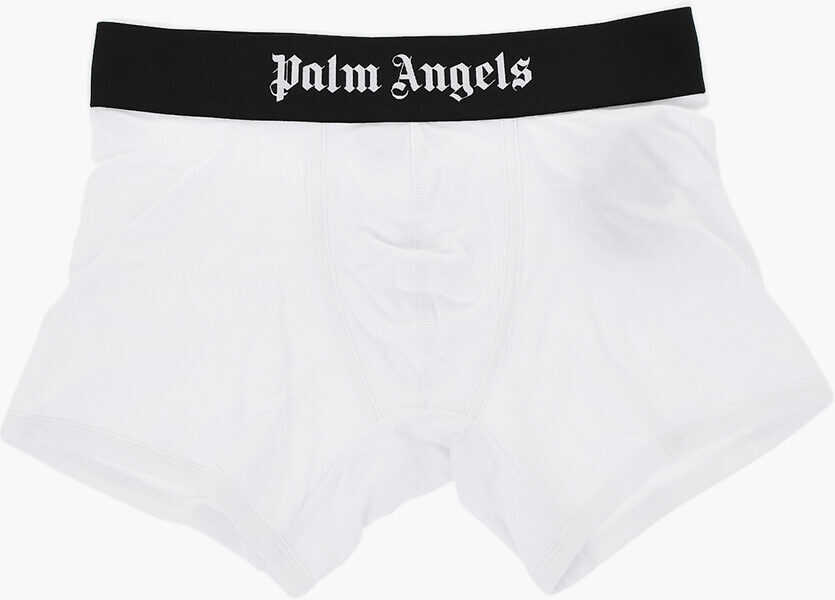 Chiloti Palm Angels Set Of 2 Solid-Color Boxer Briefs With Logo Band Black & White Barbati (BM 19769543) 2
