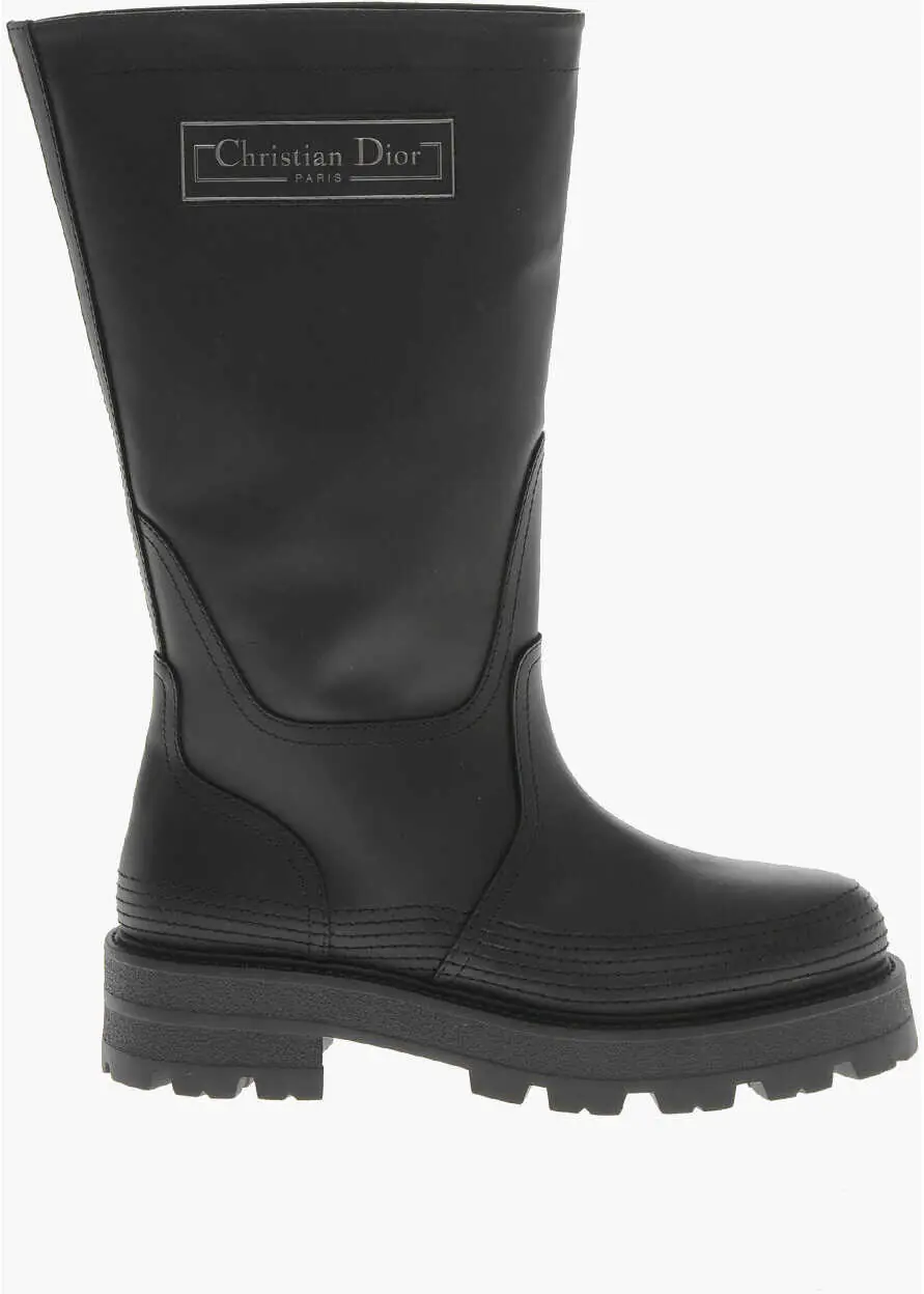 Botine Dior Leather Mid Boots D-Scots With Lug Sole Black Femei (BM 19769549) 3