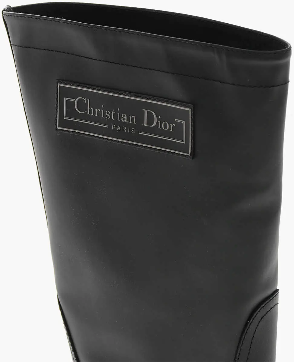 Botine Dior Leather Mid Boots D-Scots With Lug Sole Black Femei (BM 19769549) 4