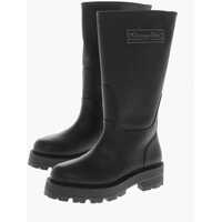 Botine Leather Mid Boots D-Scots With Lug Sole Femei