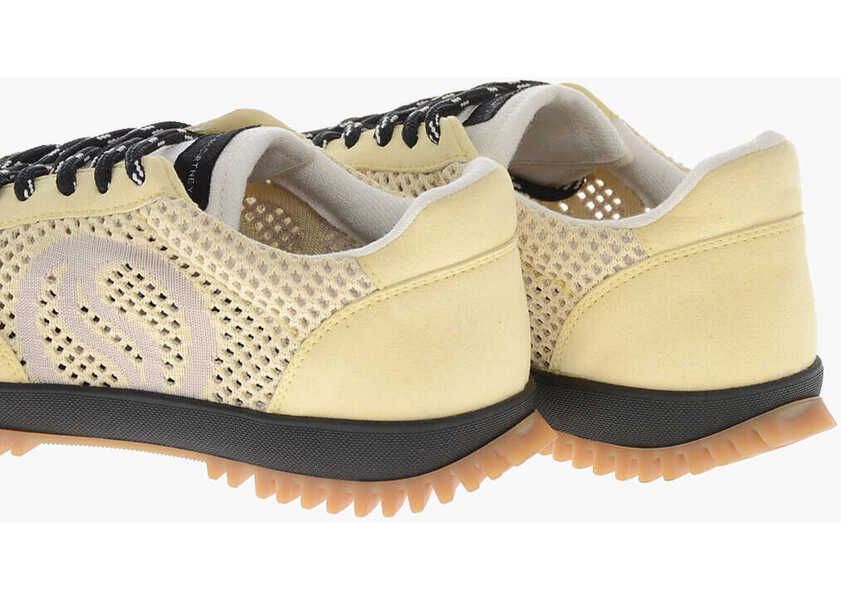 Sneakers Stella McCartney Crochet Sneakers S-Wave With Eco-Suede Details Yellow Femei (BM 19769558) 2