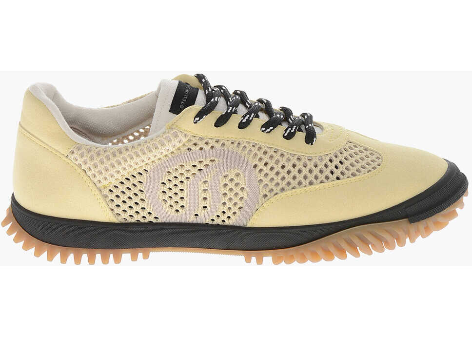 Sneakers Stella McCartney Crochet Sneakers S-Wave With Eco-Suede Details Yellow Femei (BM 19769558) 3