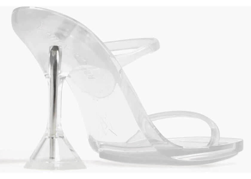Sandale cu toc AMINA MUADDI Transparent Plexiglass Sandals Brito With 10Cm Spool Heel White Femei (BM 19769561) 2