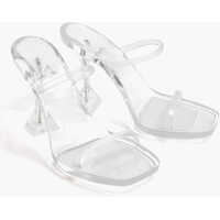 Sandale cu toc Transparent Plexiglass Sandals Brito With 10Cm Spool Heel Femei