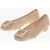 Roger Vivier Raffia Ballerinas Tres Vivier With Jeweled Buckle Beige
