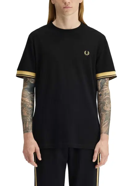 Tricouri Fred Perry T-Shirt With Logo BLACK Barbati (BM 19769771) 2