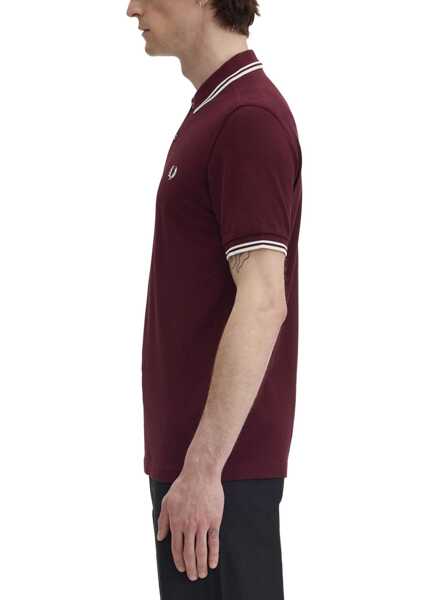 Tricouri Polo Fred Perry Polo With Logo BORDEAUX Barbati (BM 19769840) 3