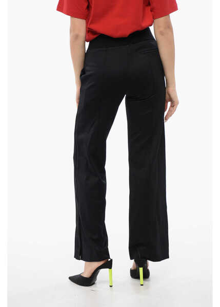 Pantaloni casual Off-White Nylon Track Pants With Logo Side Stripes Black Femei (BM 19770365) 2