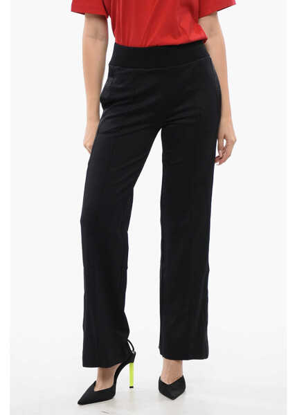 Pantaloni casual Off-White Nylon Track Pants With Logo Side Stripes Black Femei (BM 19770365) 1