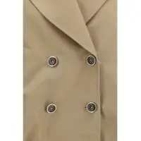 Geci Dama - Trenciuri Pinko Short double-breasted Triscia Trench BEIGE CHANTILLY Femei (BM 19770398) - B-mall.ro
