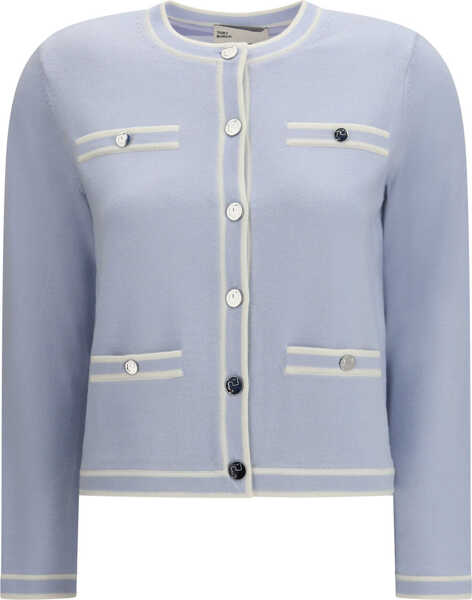 Cardigane Tory Burch Kendra Cardigan BLUE / NEW IVORY Femei (BM 19770404) 1
