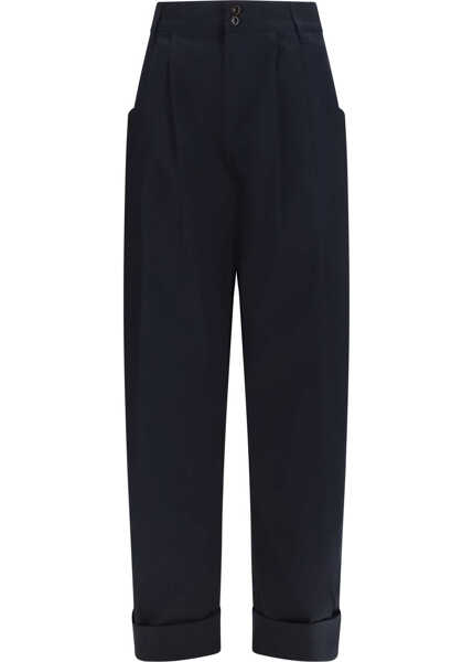 Pantaloni casual Jacob Cohen Lindsay Barrel Wide Pants gabardine NAVY BLUE Femei (BM 19770413) 1