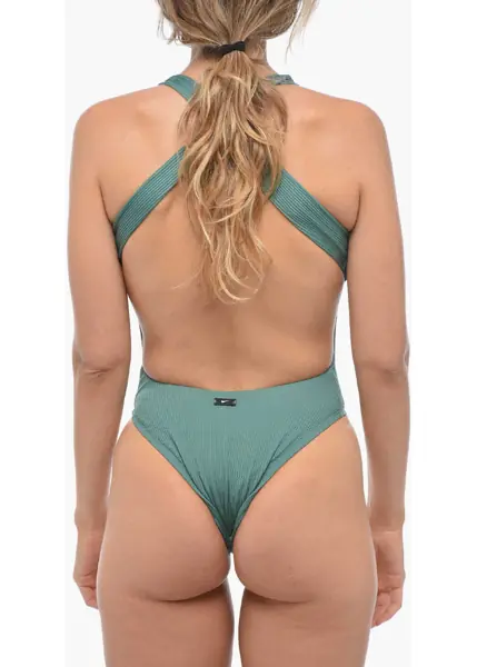 Costume de baie intregi Nike One-Piece Swimsuit Pucker With Criss Cross Design Green Femei (BM 19770470) 2