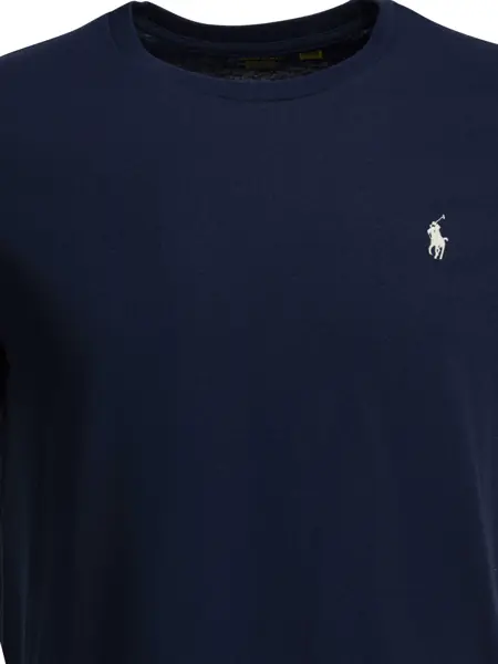 Tricouri Ralph Lauren Crew-neck T-shirt with logo Blue Barbati (BM 19770522) 3