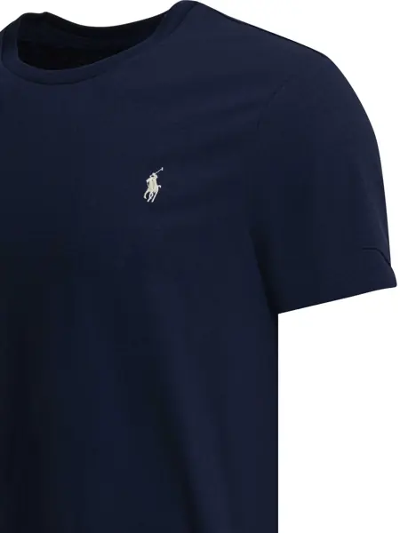 Tricouri Ralph Lauren Crew-neck T-shirt with logo Blue Barbati (BM 19770522) 4