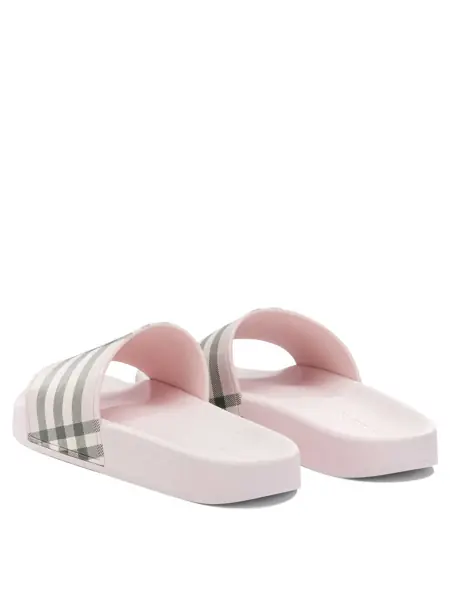Sandale Burberry Check slide Pink Femei (BM 19770552) 4