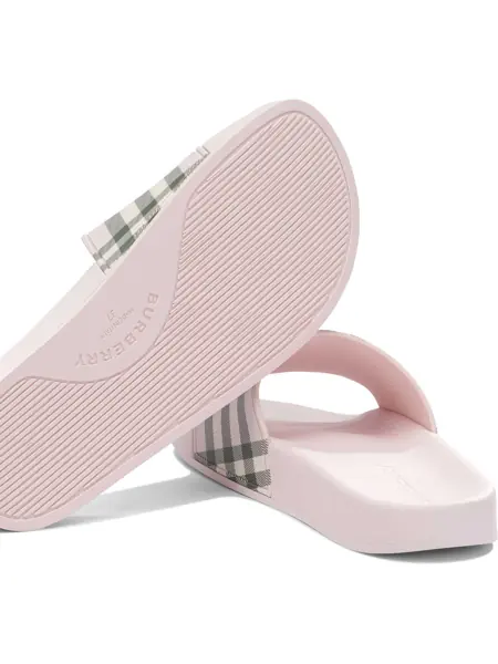 Sandale Burberry Check slide Pink Femei (BM 19770552) 5