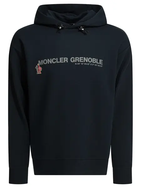 Bluze de trening Moncler Grenoble Logo print hoodie Blue Barbati (BM 19770564) 1