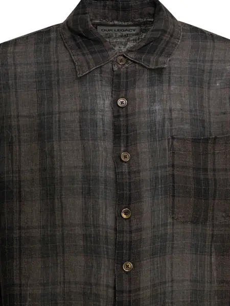 Camasi casual OUR LEGACY Above shirt Brown Barbati (BM 19770588) 3