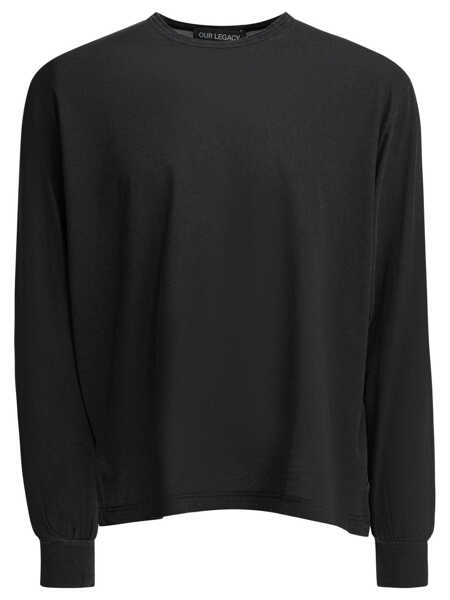 Tricouri OUR LEGACY Cruise crewneck T-shirt Black Barbati (BM 19770597) 1