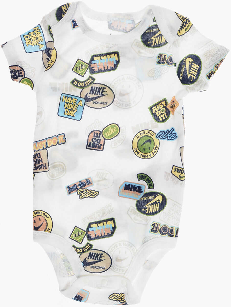 Body-uri Nike Patterned Cotton Blend Bodysuit  Hat  Socks Set Multicolor Femei (BM 19770872) 2