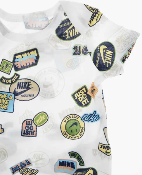 Body-uri Nike Patterned Cotton Blend Bodysuit  Hat  Socks Set Multicolor Femei (BM 19770872) 3