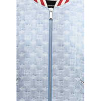 Jachete pentru Barbati - Jachete DSQUARED2 Zip-up Jacket with monogram OFF WHITE AND DENIM Barbati (BM 19770941) - B-mall.ro