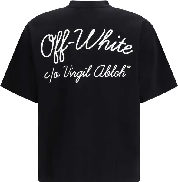 Tricouri Off-White Script Skate short-sleeve T-shirt BLACK-WHITE Barbati (BM 19770986) 2