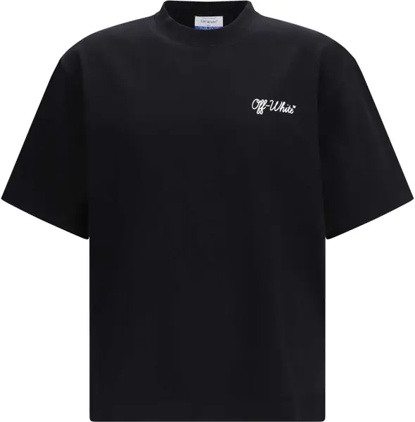 Tricouri Off-White Script Skate short-sleeve T-shirt BLACK-WHITE Barbati (BM 19770986) 1