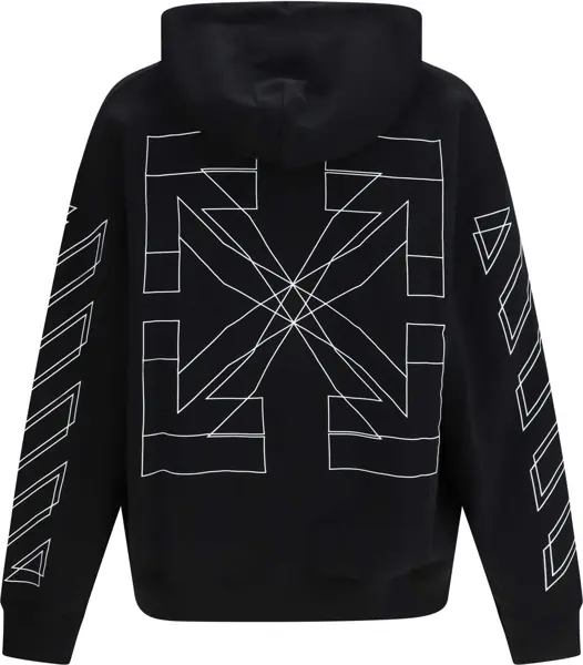 Bluze de trening Off-White Big Double Arrow Skate Hoodie BLACK Barbati (BM 19771022) 2